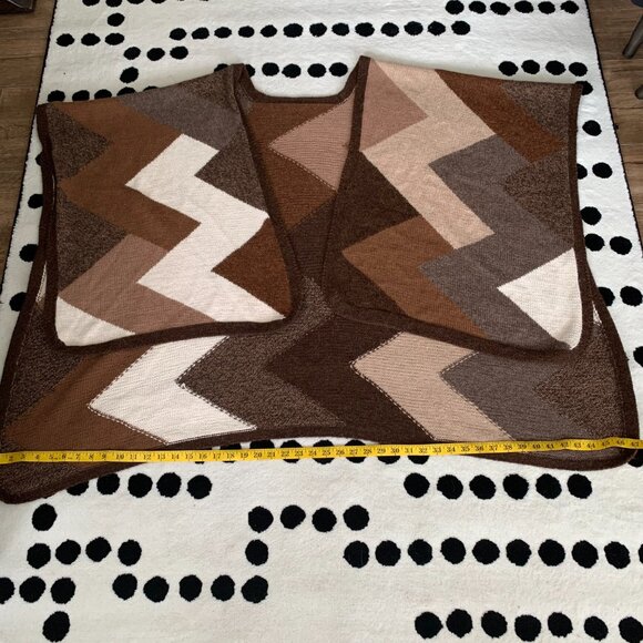 Hand Knit Lagenlook Boho Heavyweight Wool Knit Wrap Cardigan Sweater - Picture 10 of 15